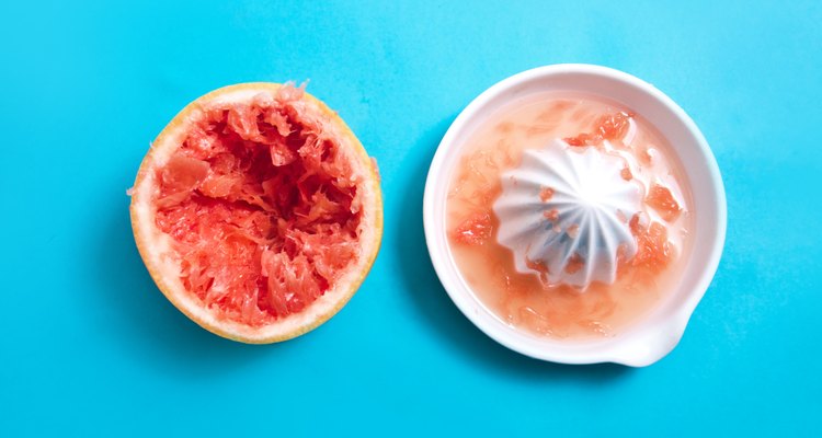 Juiced Grapefruit with a squeezer