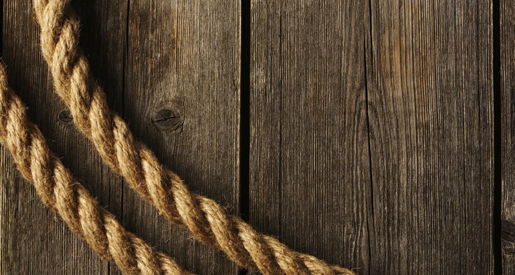 Rope over wooden background