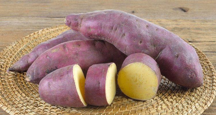 Fresh yam  on wood  background