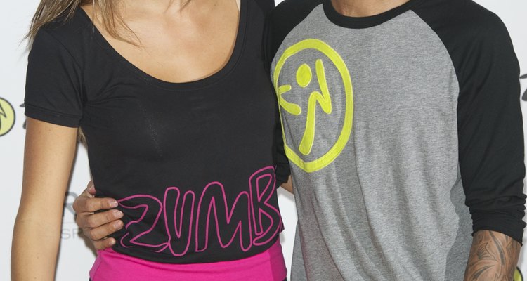Malena Costa y Julio Jose Iglesias Jr. presentan Zumba Fitness en Madrid, España, en 2011.