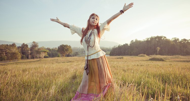 Woman with arms outstretched