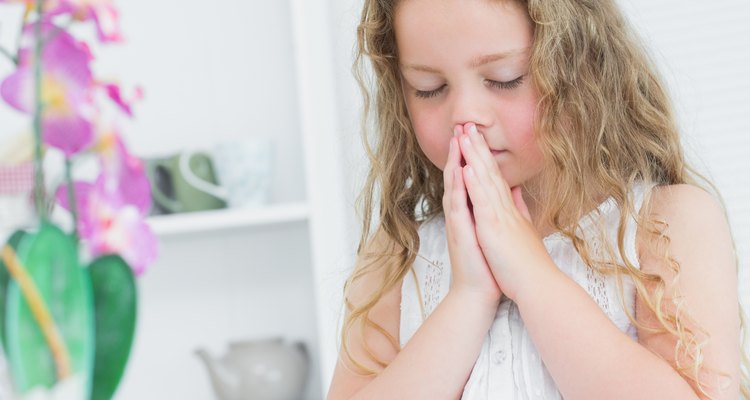 Girl praying about something