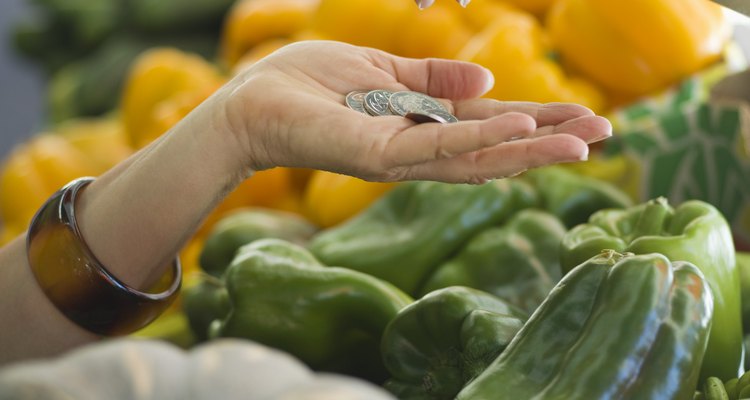 Roadside stands offer fresh seasonal fruits and vegetables to customers.