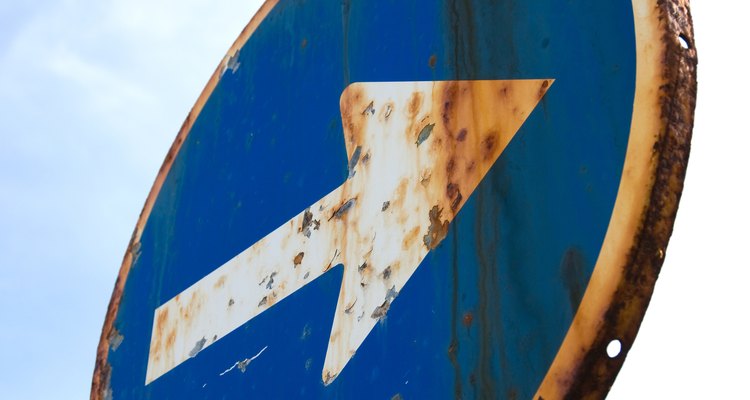 Metal signs will corrode if not properly maintained.