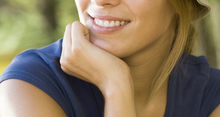 Smiling woman with hat