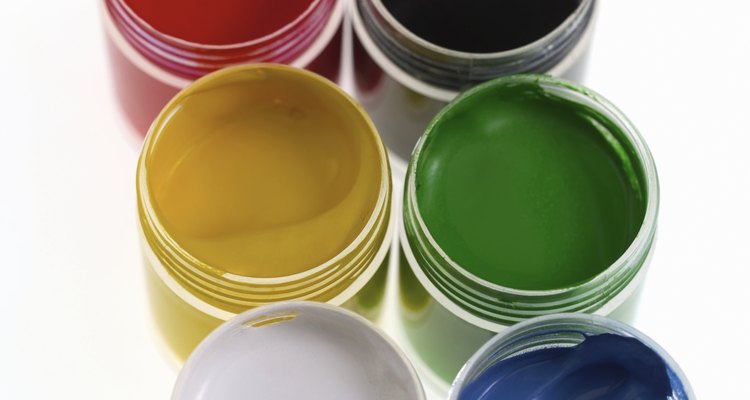 Darkening green paint requires the help of a few different colours.