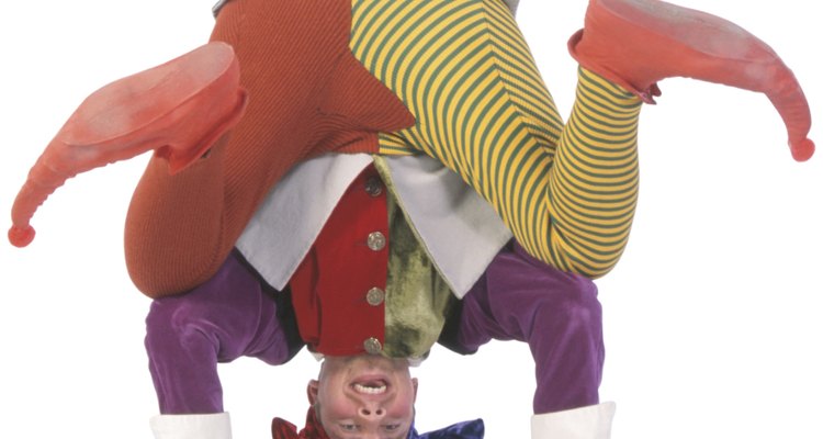 Jesters often balanced on their head while telling jokes.