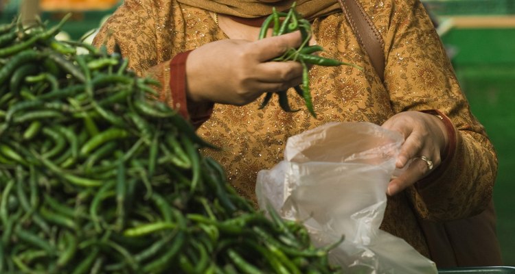 Green chillies are easy to grow in the garden.