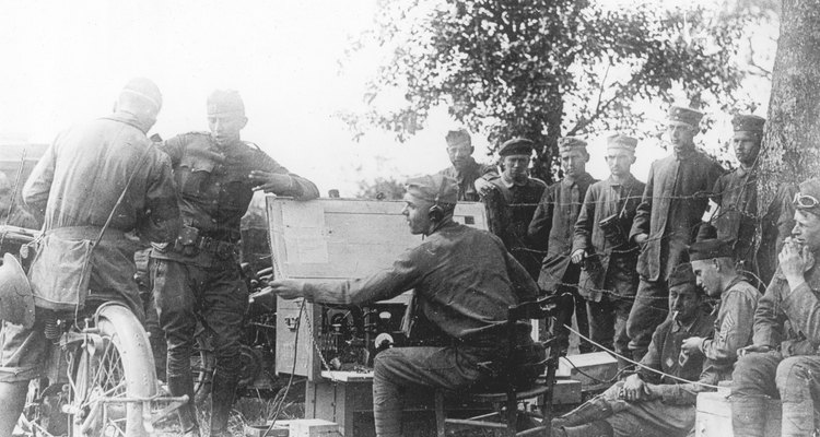 Soldados en el frente francés durante la Primera Guerra Mundial.