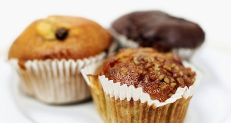 Close-up of assorted muffins on a plate