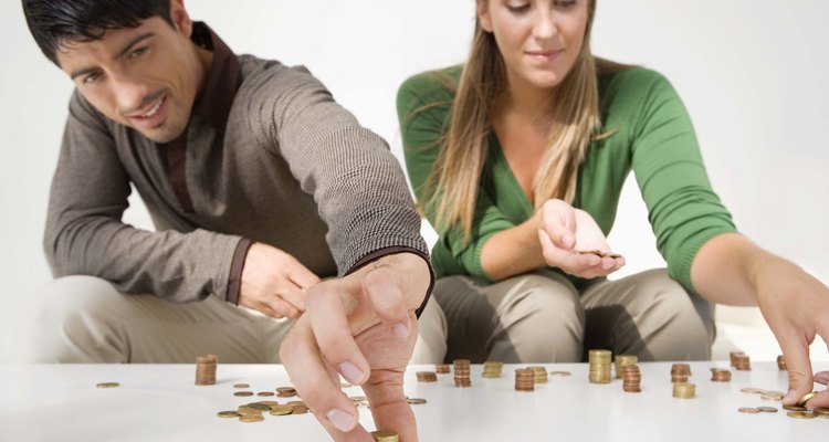 Couple counting coins