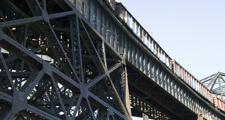 Trusses support complex structures.