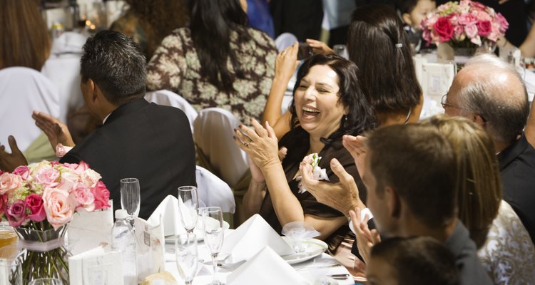 Hispanic family at wedding