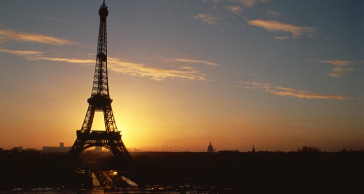 The Eiffel Tower at sunset, Paris, France
