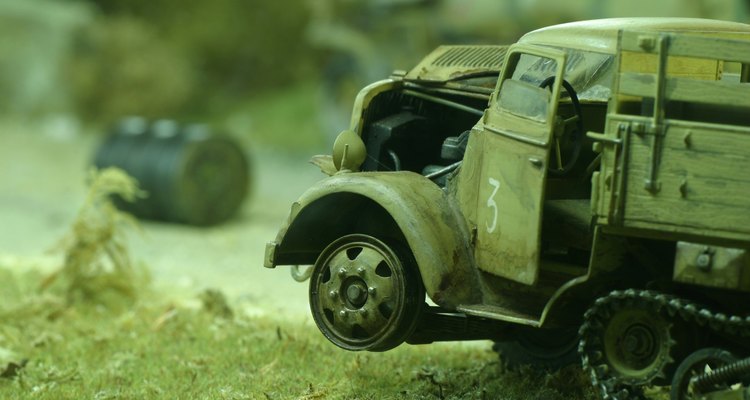 Adding smoke to a diorama can add realism to the scene.