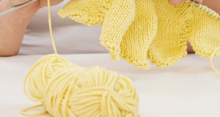 Add a ruffled edge to your knitted piece to give it a feminine flair.