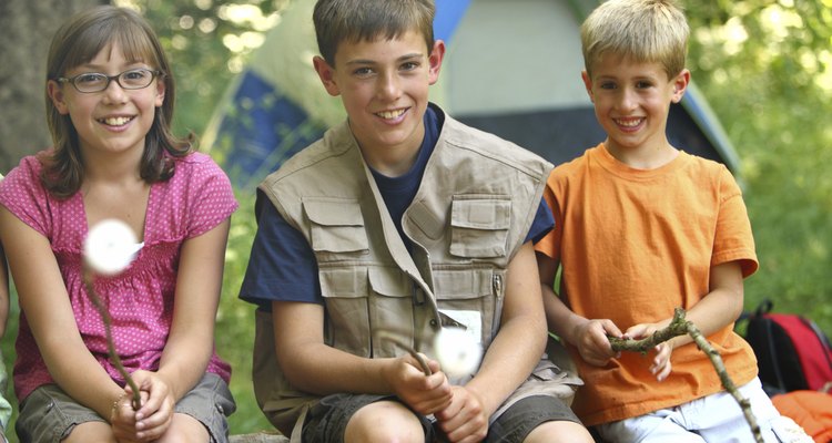 Children roasting marshmallows