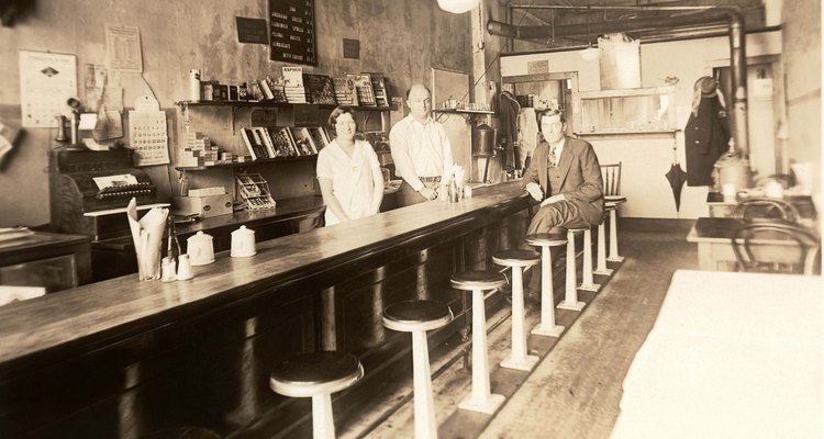 Soda fountains provided entertainment for kids of the 1930s.