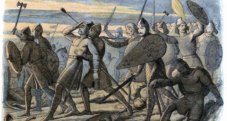 King Harold's English army lost at the Battle of Hastings.
