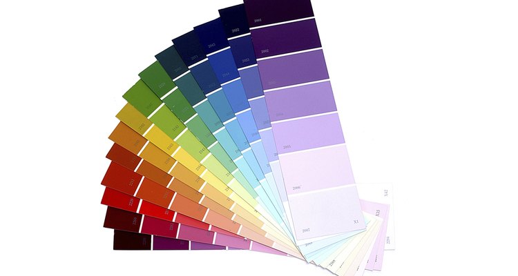 An array of colours correspond with cream cabinets.