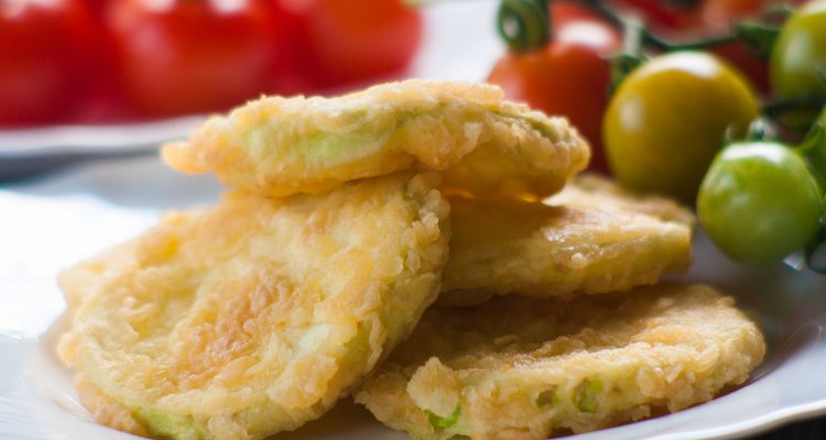 Fried Zucchini and red cherry tomatoes