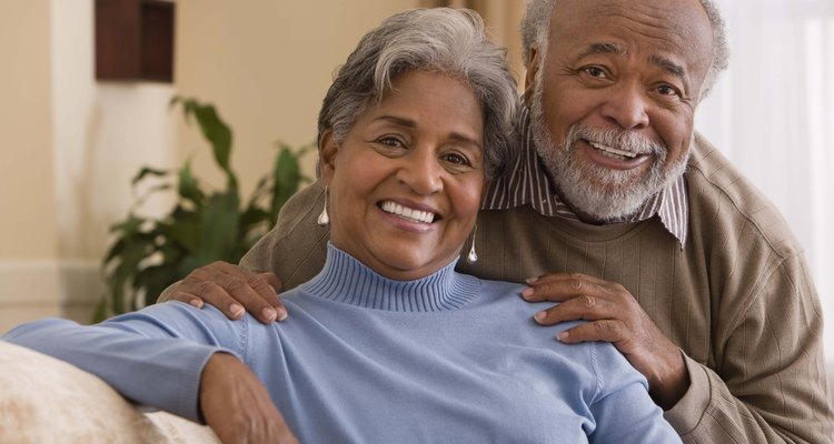 Senior couple smiling