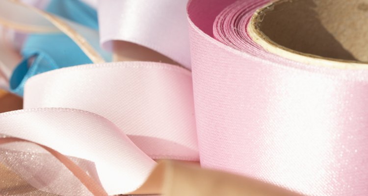 Rolls of ribbon, close-up