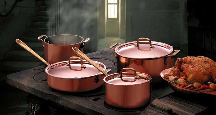 Verdigris is bluish-green discolouration that can appear on copper items.