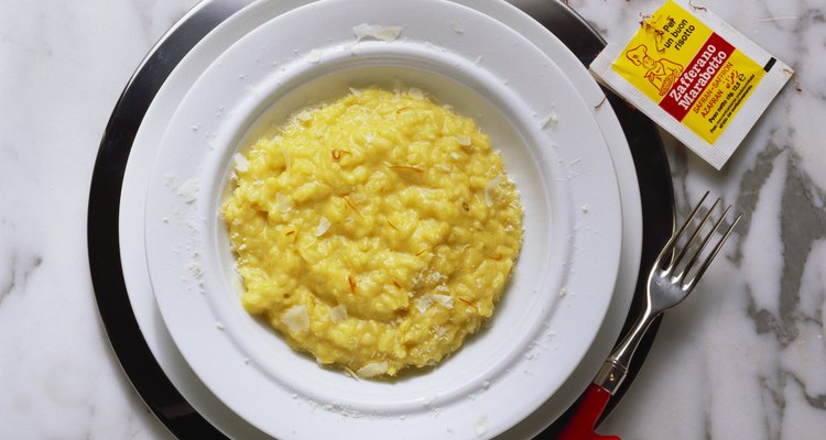 Risotto alla milanese (risotto with saffron), Lombardy, Italy