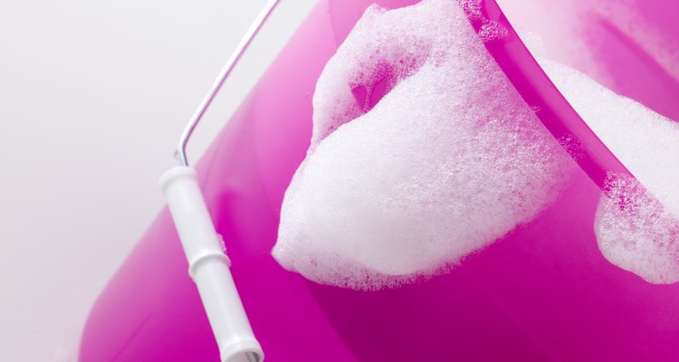 Soaking the swimming costume gently removes stains.