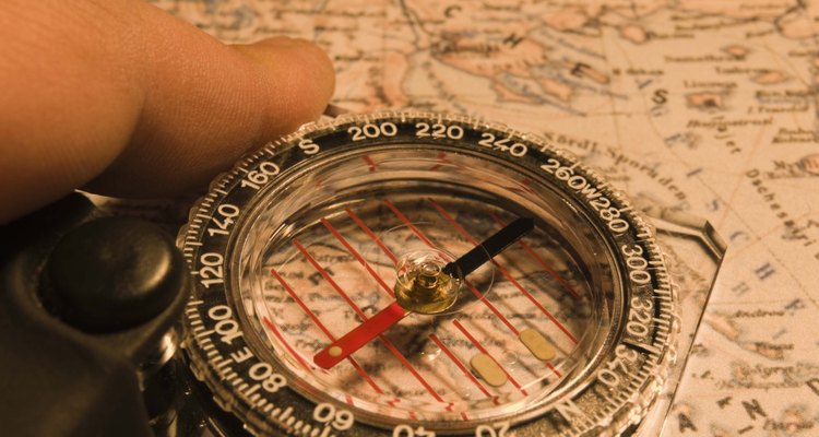 Floating needle compasses will be clear plastic with a red needle.