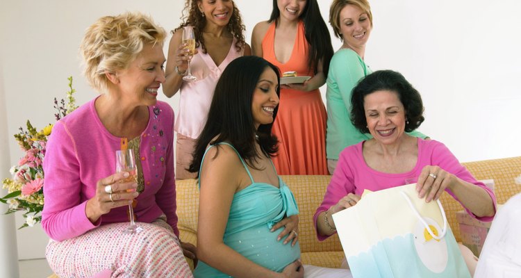 Colourful drinks can be part of the fun at a baby shower.