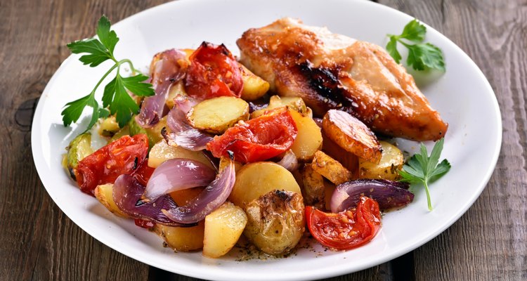 Grilled vegetable with chicken breast
