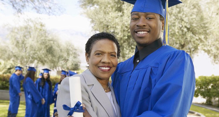 Mother With Her Son on Graduation Day