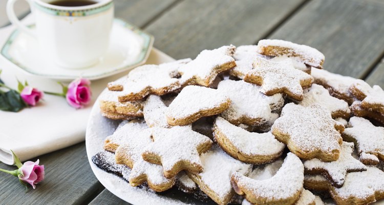 Homemade cookies with cup of tea or coffee