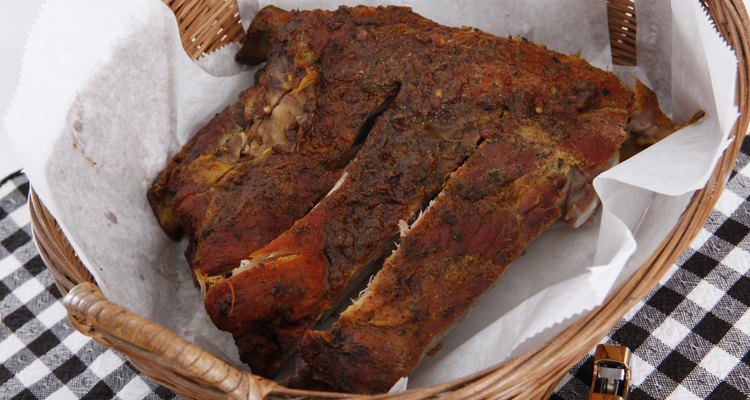 Caribbean barbecue pork ribs