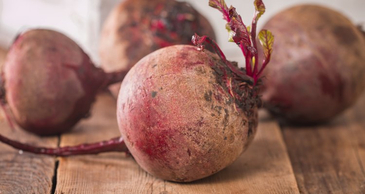 Fresh organic red beets