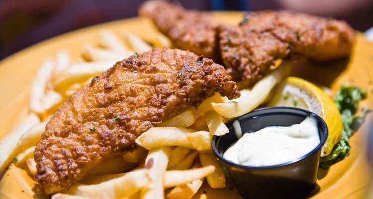 Plate of fish and French fries