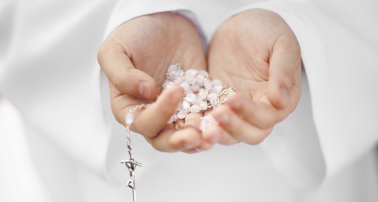 First Holy Communion rosary detail