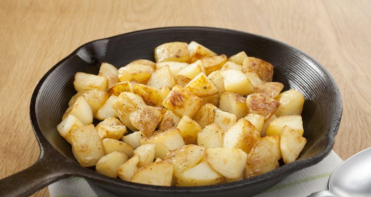 Home Fries or Saute Potatoes in a Skillet Breakfast