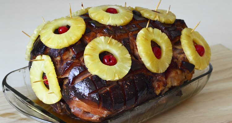 Juicy baked ham