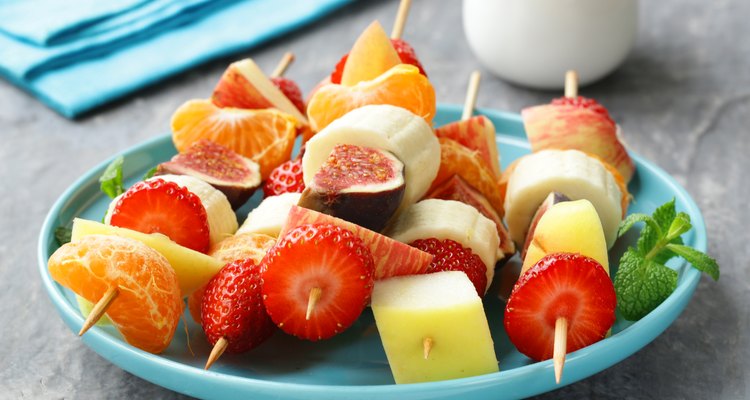 fruit on wooden skewers - dessert skewers