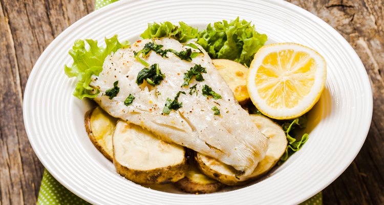 Baked cod fillet