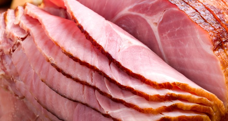 Slices of crock-pot spiral ham