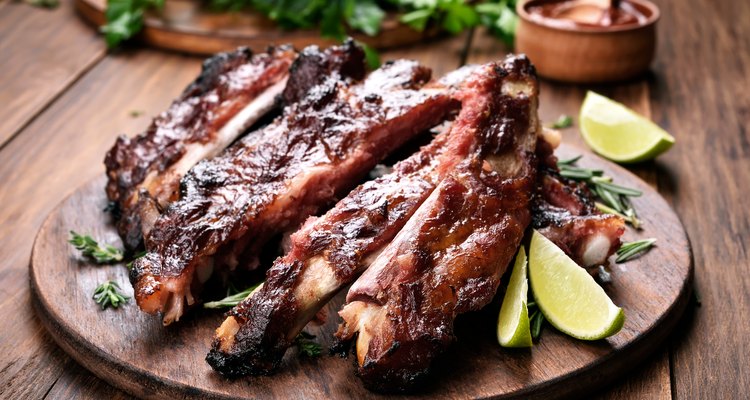 Ribs on plate