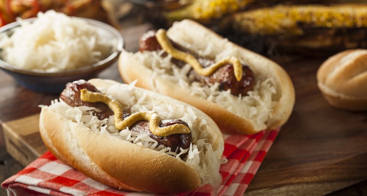 Homemade Bratwurst with Sauerkraut