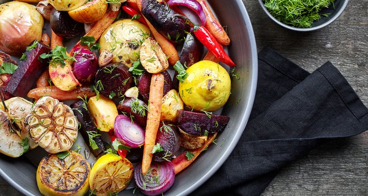 Roasted fruits and vegetables