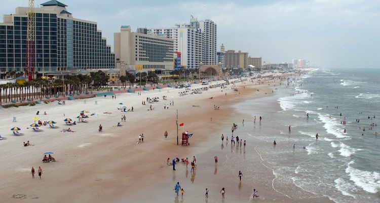 Busy Daytona Beach coastline