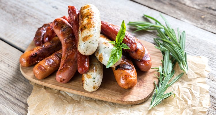 Grilled sausages