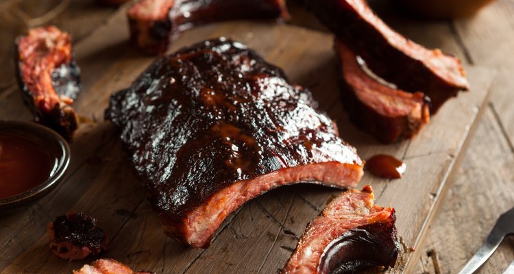 Homemade Smoked Barbecue Pork Ribs